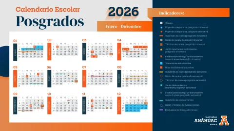 Calendario Escolar Posgrados 2026