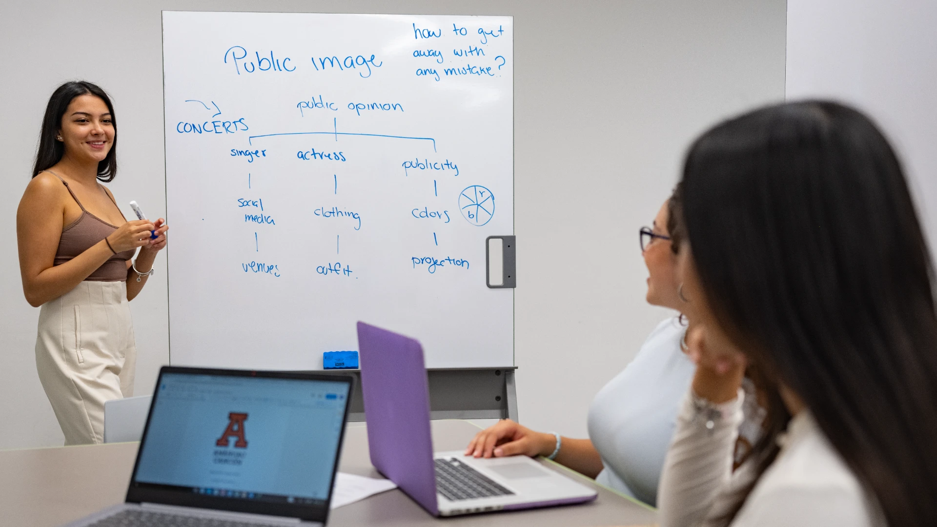 estudiantes de publicidad en clase anahuac