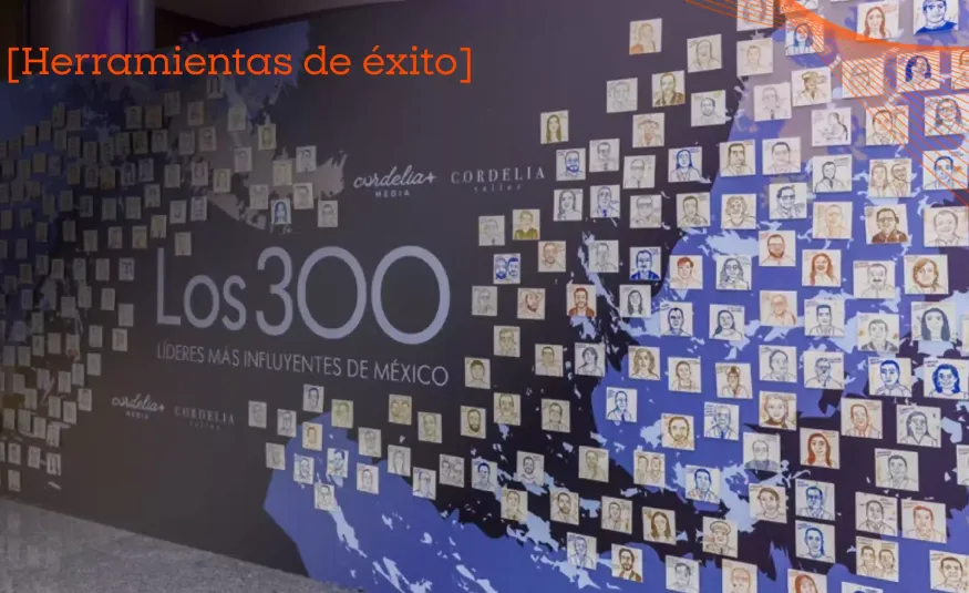 Pared de bienvenida de comida de los 300 lideres de mexico 