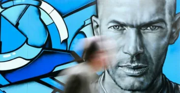 zinedine zidane grafitti