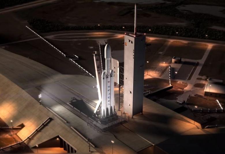 SpaceX lanzó el Falcon Heavy.