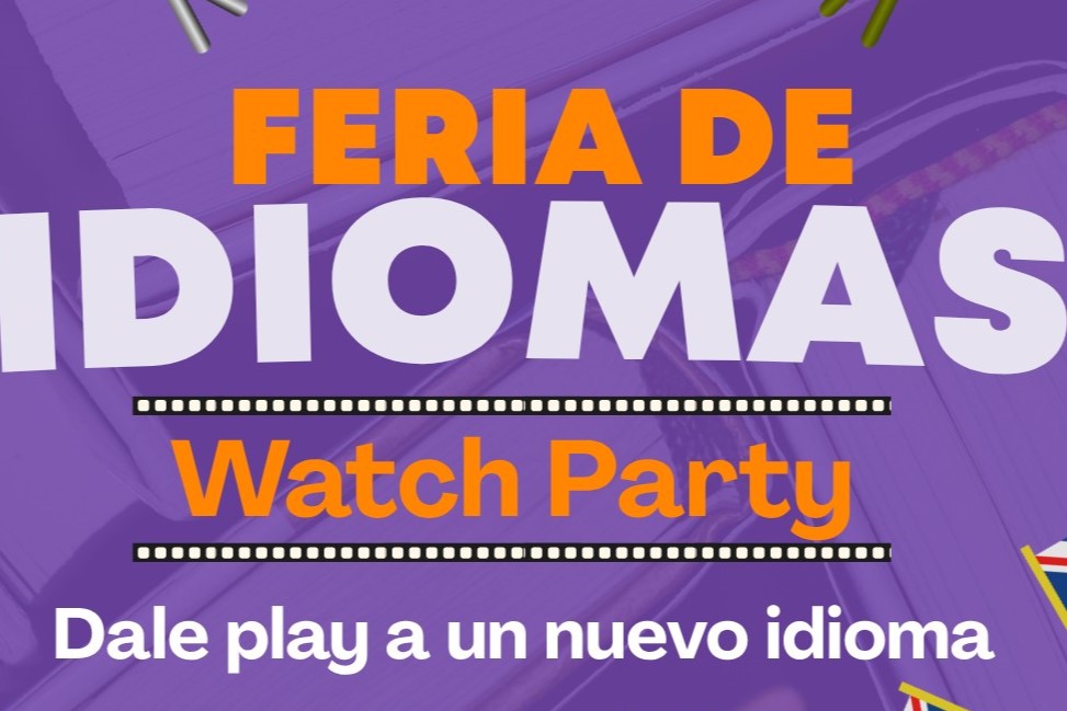 Publicidad de la Feria de Idiomas.