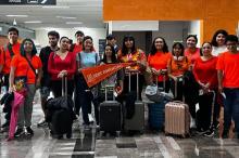 Alumnos que van Bornemouth en el Aeropuerto Fco. Javier Mina.