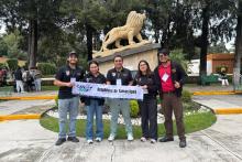 Alumnos de Mecatrónica que consiguieron el 1er lugar en CANSAT, categoría Comeback, en el Tec de Puebla.