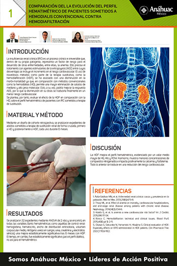 COMPARACIÓN DEL LA EVOLUCIÓN DEL PERFIL HEMATIMÉTRICO DE PACIENTES SOMETIDOS A HEMODIALIS CONVENCIONAL CONTRA HEMODIAFILTRACION