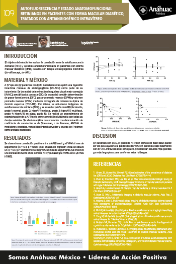 AUTOFLUORESCENCIA Y ESTADO ANATOMOFUNCIONAL RETINIANOS EN PACIENTES CON EDEMA MACULAR DIABÉTICO, TRATADOS CON ANTIANGIOGÉNICO INTRAVÍTREO