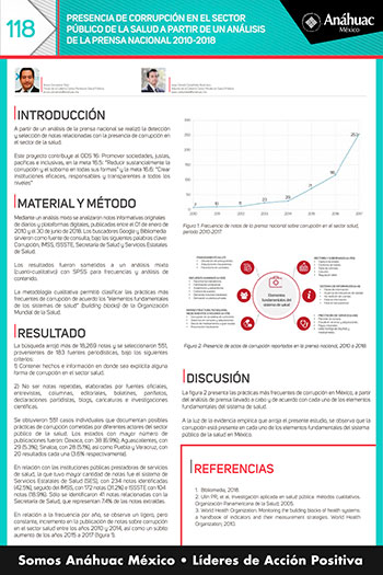 PRESENCIA DE CORRUPCIÓN EN EL SECTOR PÚBLICO DE LA SALUD A PARTIR DE UN ANÁLISIS DE LA PRENSA NACIONAL 2010-2018