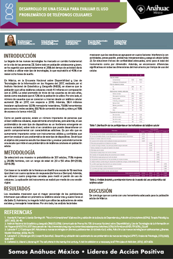 DESARROLLO DE UNA ESCALA PARA EVALUAR EL USO PROBLEMÁTICO DE TELÉFONOS CELULARES