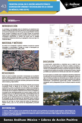 FRONTERA SOCIAL EN EL DISEÑO ARQUITECTÓNICO: SEGREGACIÓN URBANA Y DESIGUALDAD EN LA CIUDAD DE MÉXICO (1985-2019)