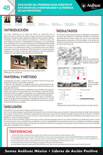 EVALUACIÓN DEL PROGRAMA ASUA-CONSTRUYE EN FUNCIÓN DE LA HABITABILIDAD Y LA TENENCIA DE SUS PROTOTIPOS