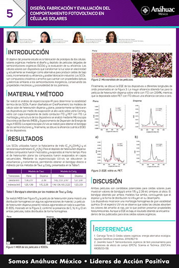 DISEÑO, FABRICACIÓN Y EVALUACIÓN DEL COMPORTAMIENTO FOTOVOLTAICO EN CÉLULAS SOLARES