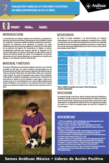 EVALUACIÓN Y ANÁLISIS DE FUNCIONES EJECUTIVAS EN NIÑOS DEPORTISTAS DE 8 A 12 AÑOS