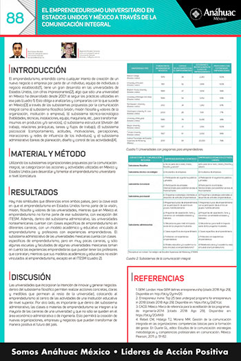 EL EMPRENDEDURISMO UNIVERSITARIO EN ESTADOS UNIDOS Y MÉXICO A TRAVÉS DE LA COMUNICACIÓN INTEGRAL