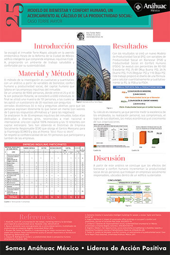 •	Modelo de bienestar y confort humano, un acercamiento al cálculo de la productividad social: caso Torre Mayor