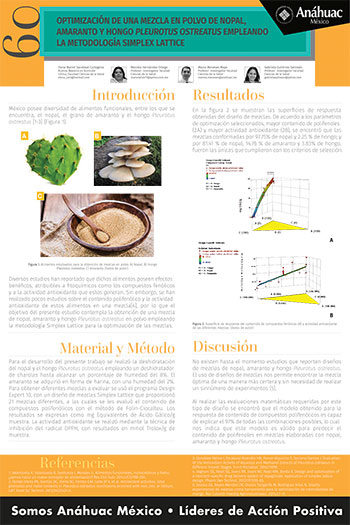 Optimización de una mezcla en polvo de nopal, amaranto y hongo Pleurotus ostreatus empleando la metodología Simplex Lattice