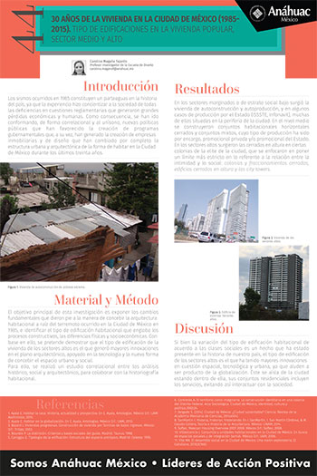 •	30 años de la vivienda en la Ciudad de México (1985-2015). Tipo de edificaciones en la vivienda popular, sector medio y alto