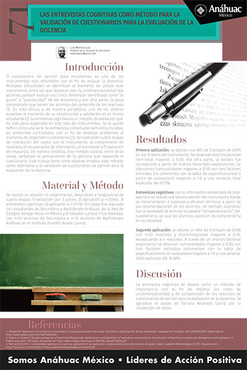 •	Las entrevistas cognitivas como método para la validación de cuestionarios para la evaluación de la docencia