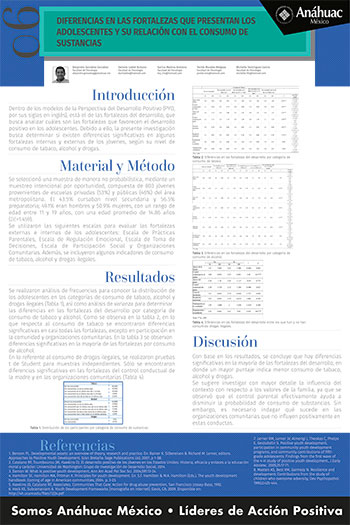 Diferencias en las fortalezas que presentan los adolescentes y su relación con el consumo de sustancias