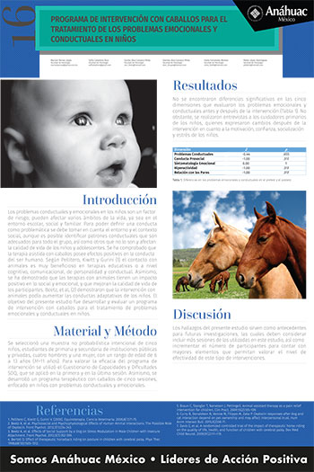 Programa de intervención con caballos para el tratamiento de los problemas emocionales y conductuales en niños
