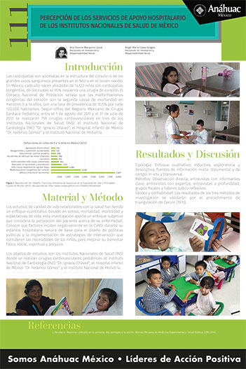 •	Percepción los servicios de apoyo hospitalario de los Institutos Nacionales de Salud de México, para la calidad de vida relacionada con la salud de los niños con cirugías de corazón