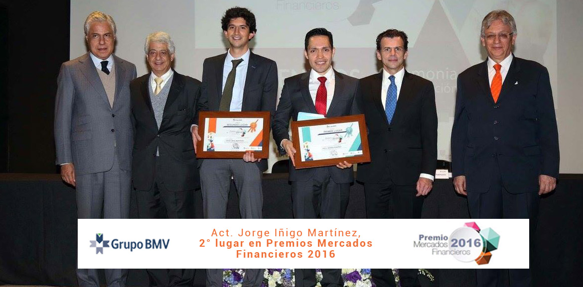 ct. Jorge Iñigo Martínez, 2° lugar en Premios Mercados Financieros 2016