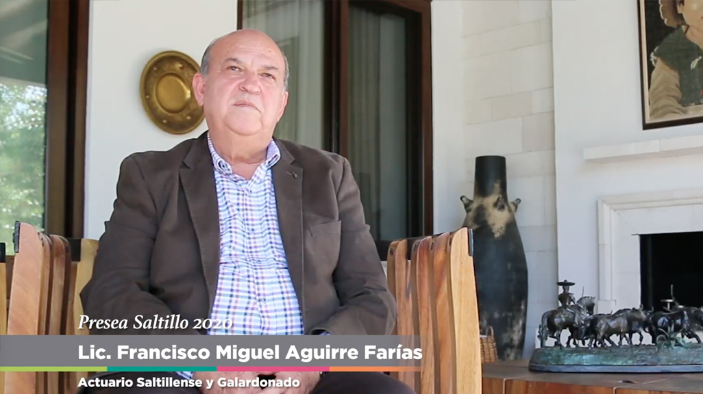Reconocen la labor actuarial de Francisco Miguel Aguirre con la Presea Saltillo 2020