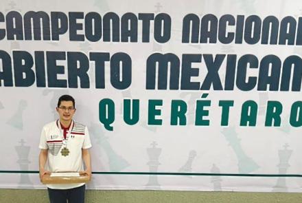 Andrey González Zhárikov, campeón nacional sub-18 del Abierto Mexicano de Ajedrez Querétaro 2025