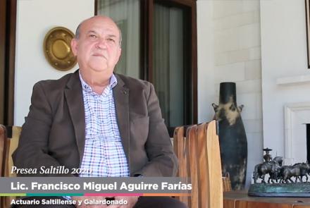 Reconocen la labor actuarial de Francisco Miguel Aguirre con la Presea Saltillo 2020