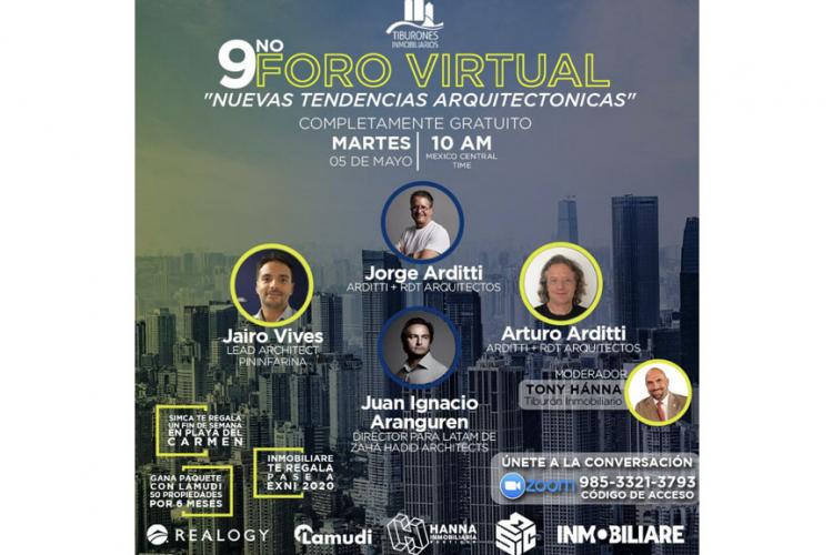 Los arquitectos Arturo y Jorge Arditti participan en el Foro Virtual Tiburones Inmobiliarios