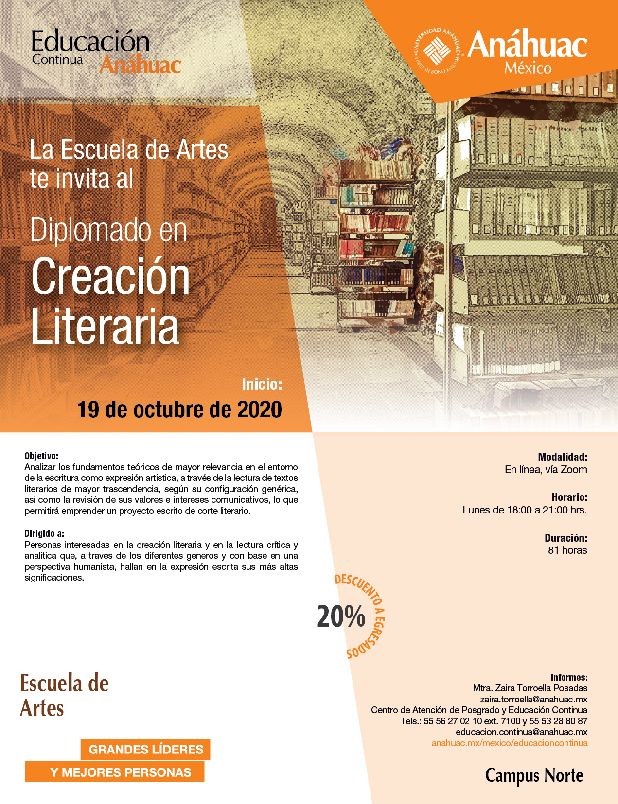 DIPLOMADO EN CREACIÓN LITERARIA (EN LÍNEA)