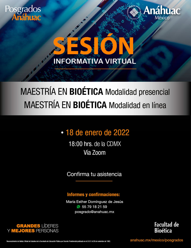 Sesión informativa de la Maestría en Bioética