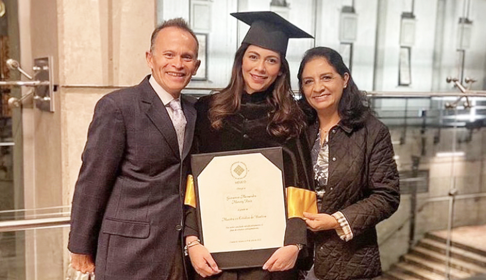 Giovanna Monroy shares her joy at graduating from the Master's in Bioethics