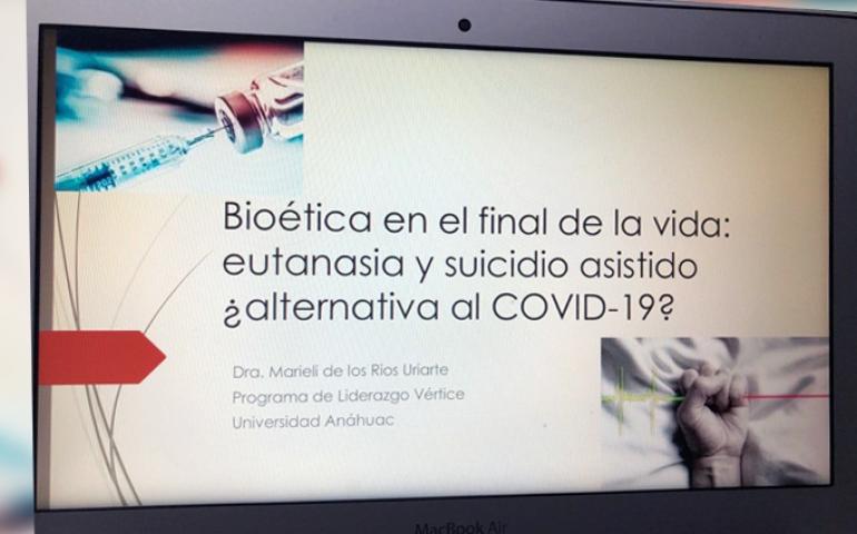 Académicas de la Facultad de Bioética imparten ponencia online para alumnos del programa VÉRTICE 