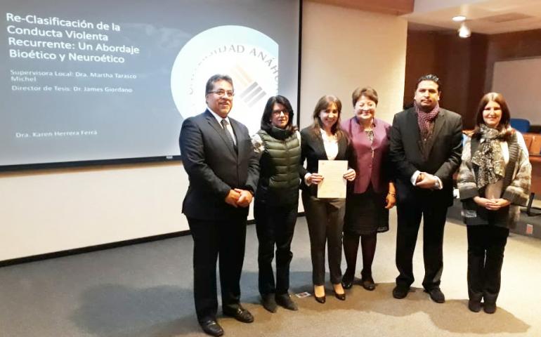 La Facultad de Bioética cuenta con una nueva Dra. en Bioética