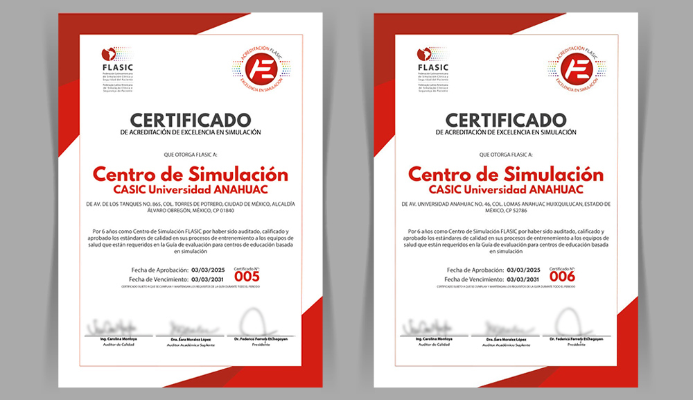 Acreditan a nuestra Universidad Anáhuac México por excelencia en simulación clínica