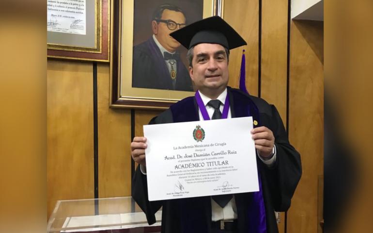 Dr. José Damián Carrillo Ruiz, nuevo Académico Titular de la Academia Mexicana de Cirugía