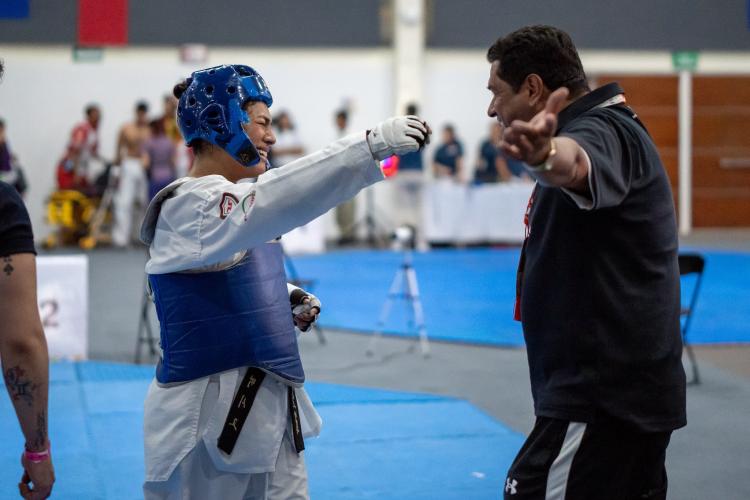 Diana Laura y Juan Álvarez durante la universiada 2024