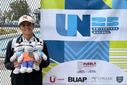 Alexis Romero, dirección del deporte, anahuac norte, natación, oro, universiada nacional puebla