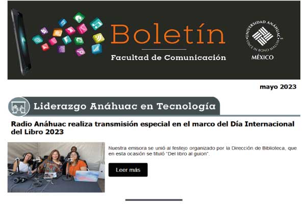 Boletín Mayo 2023 Facultad de Comunicación