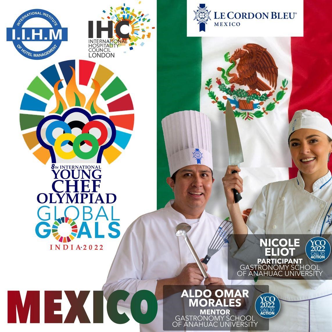 Alumna de Gastronomía es reconocida en la 8ª Olimpiada Internacional de Jóvenes Chefs India 2022 