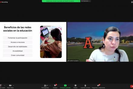 Giselle Escalante participa en webinar sobre los retos y las oportunidades del uso de redes sociales en la educación