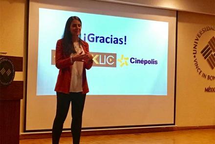 Editora web de Cinépolis Klic visita la Universidad Anáhuac México