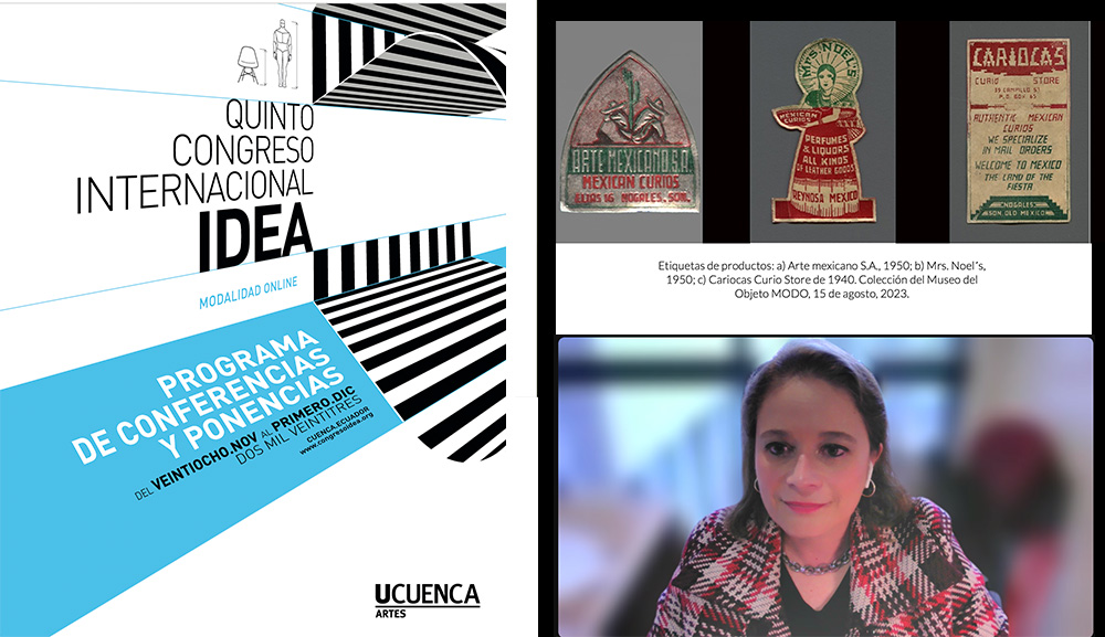 La Dra. Carolina Magaña Fajardo presentó la ponencia “El Art Deco. Identidad cultural y diseño mexicano en la etapa posrevolucionaria (1925-1950)” y expuso obras de distintos museos de nuestro país.