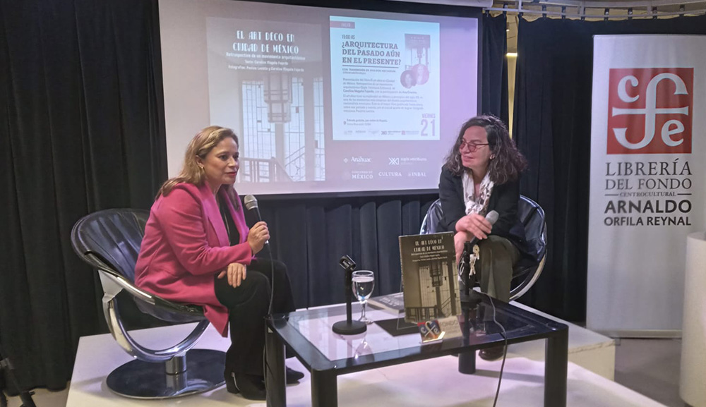 La investigadora de nuestra Facultad de Diseño presentó su libro El Art Deco en Ciudad de México. Un movimiento arquitectónico en una transmisión en vivo a través de las redes sociales de la librería del Fondo y Centro Cultural “Arnaldo Orfilia Reynal”.