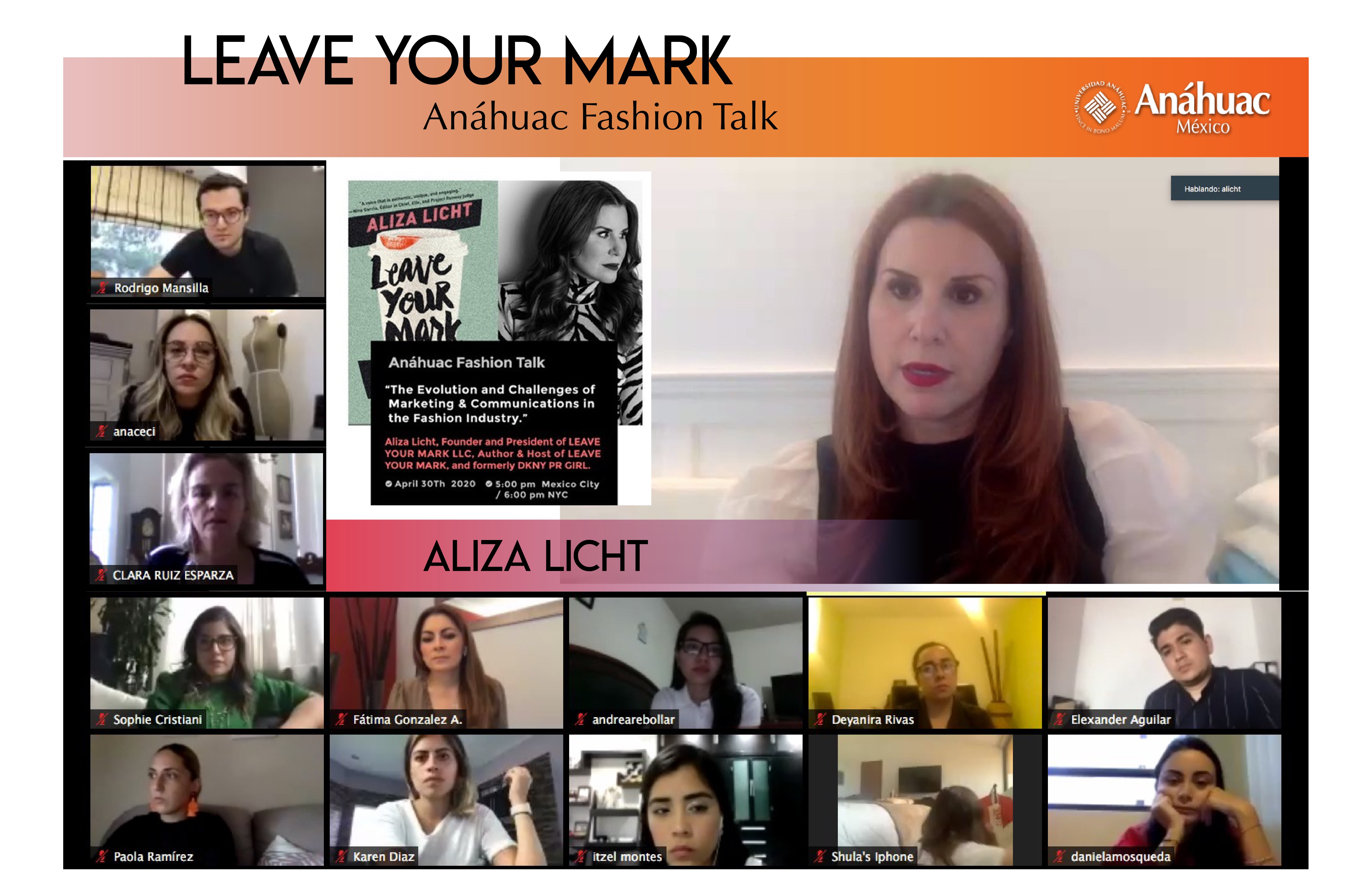 La fundadora y presidenta de Leave Your Mark LLC habló sobre la evolución y retos del marketing y comunicación dentro de la industria de la moda.