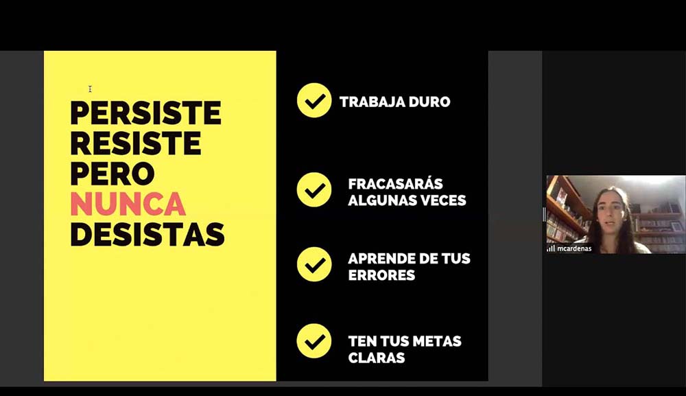 Durante su charla compartió con los alumnos algunos tips antes de comenzar a laborar como aprovechar los concursos de la Universidad Anáhuac México.