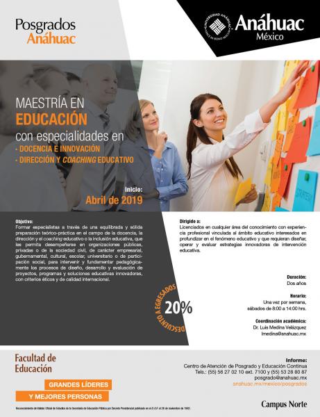 Flyer Maestría en Educación
