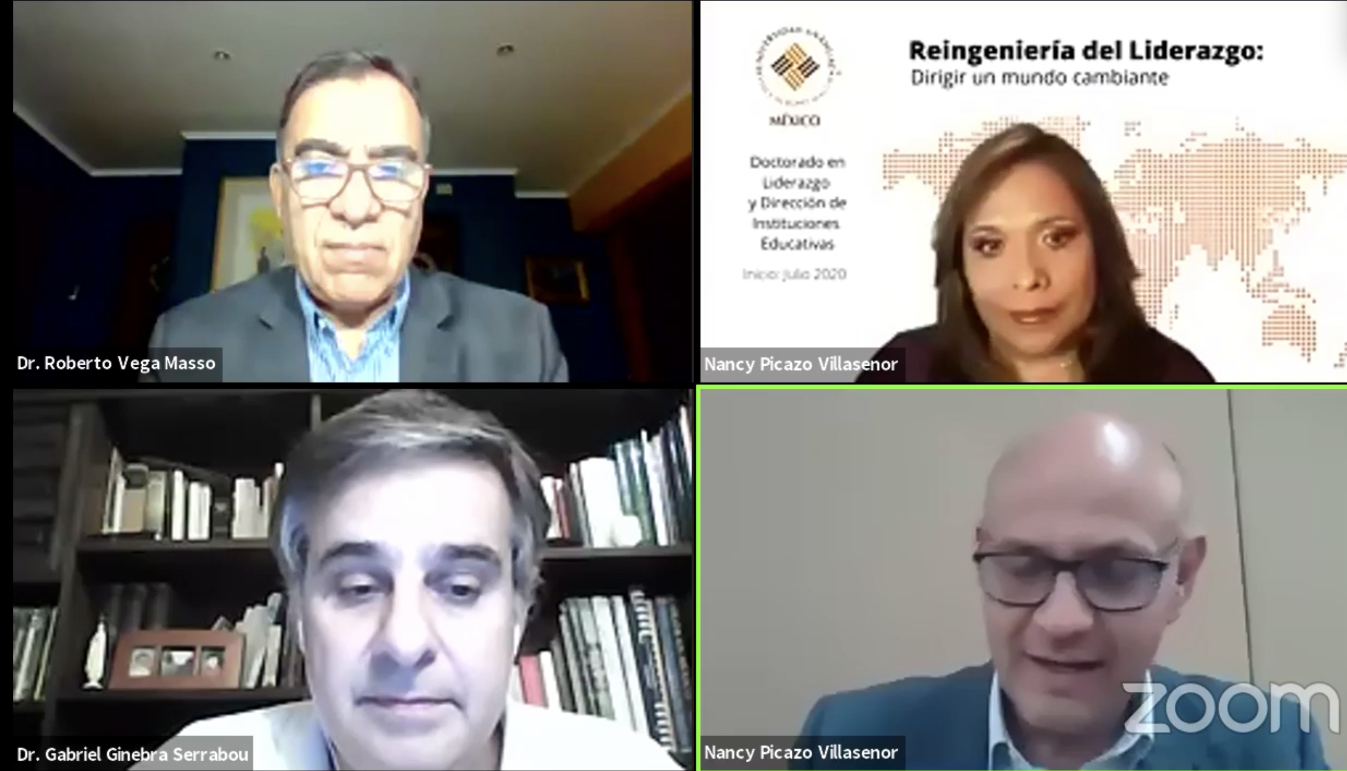 Integrantes del Doctorado en Liderazgo y Dirección de Instituciones Educativos se sumaron al Webinar “Reingeniería del liderazgo: dirigir un mundo cambiante”.