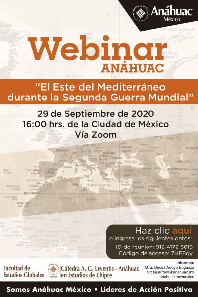 Webinar  "El Este del Mediterráneo durante la Segunda Guerra Mundial"