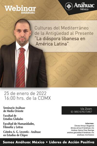 Seminario de culturas del Mediterráneo los invita al webinar: La diáspora libanesa en América Latina.